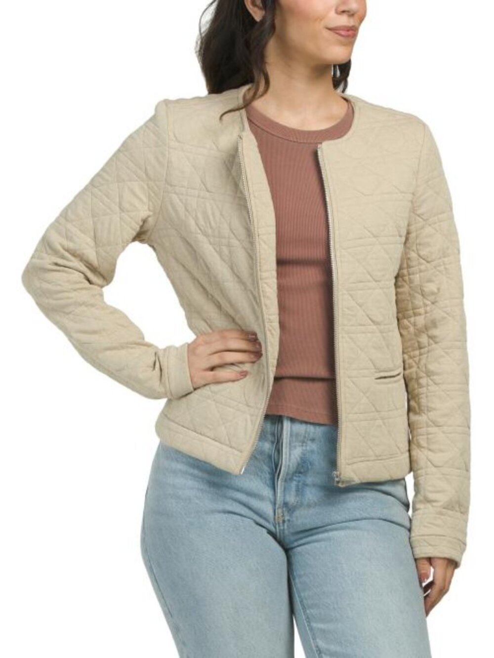 BAGATELLE COLLECTION Zip Up Quilted Jacket
